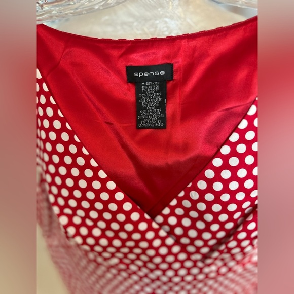 Spense Red and White Sleeveless V-Neck Sundress - Picture 3 of 3